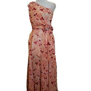 Beautiful  Flowy Summer Floral One Shoulder Dress